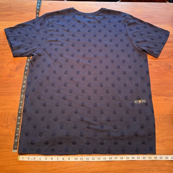 Nike‎ FCB Forca Barca Bracket Barcelona Shadow Logo Pattern T-Shirt XXL - Picture 6 of 8